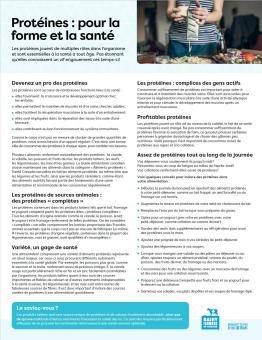 Protéines : pour la forme et la santé