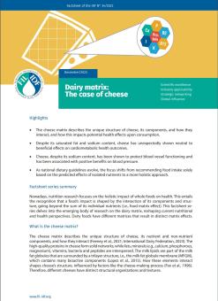 Dairy matrix: The case of cheese