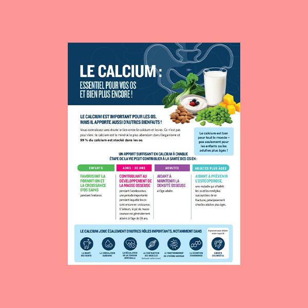 Le calcium - Essentiel pour vos os et plus encore! 
